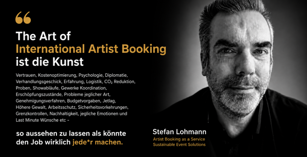 Stars für Event buchen mit Stefan Lohmann - Talent Buyer & Booking Agent