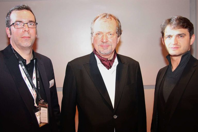 v.l.n.r Stefan Lohmann, Jens Michow, Lenn Kudrjawitzki (Berlin Show Orchestra) beim LEA Sponsoren Treffen 2016 Copyright Musikwoche