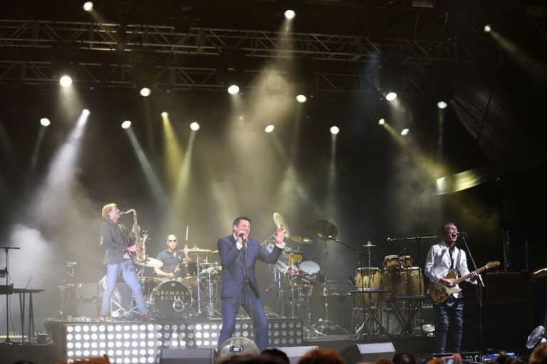 Sinagpore Grand Prix Qualifying Spandau Ballet perform at Formula One World Championship, WM, Weltmeisterschaft Rd13, Si Spandau Ballet Booking Stefan Lohmann Artist Relations