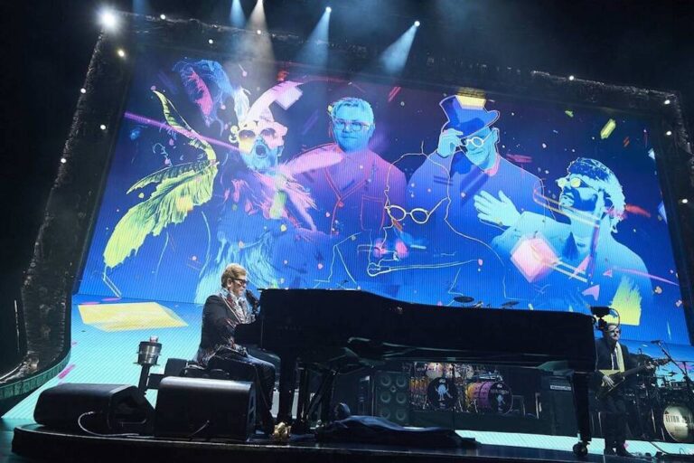 Sir Elton John during Farewell Yellow Brick Road, the final tour at WiZink Center on June 26, 2019 in Madrid, Spain xage